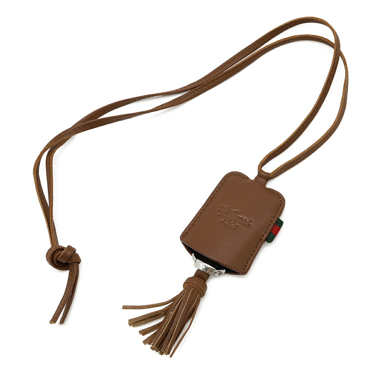 GUCCI グッチ ペンダントウォッチ ホワイト文字盤 SS レザー レディース QZ クォーツ 腕時計 130.5/YA130417 【中古】
