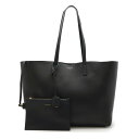 SAINT LAURENT PARIS サン ローラン パリ YSL イブサンローラン サック ショッピング トートバッグ レザー ブラック 黒 ポーチ付き 394195 【中古】(4)