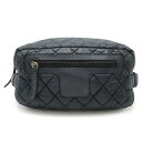 CHANEL シャネル コココクーン ココマーク 化粧ポーチ メイクポーチ クラッチバッグ セカンドバッグ キルティング ナイロン レザー ブラック A4861...