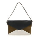 CELINE セリーヌ ダイヤモンド ショルダーバッグ ワンショルダー クラッチバッグ レザー スエード ブラック カーキ ホワイト シルバー金具 【中古】