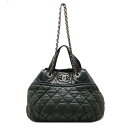 CHANEL シャネル インザミックス マトラッセ ココマーク チェーンショルダーバッグ 2WAY トートバッグ スパークルレザー ブラック 黒 A49683 ...