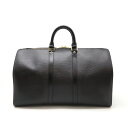 LOUIS VUITTON ルイ ヴィトン エピ キーポル45 ボストンバッグ 旅行カバン トラベルバッグ ノワール 黒 ブラック ゴールド金具 M59152 ...