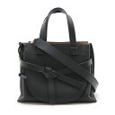 LOEWE ロエベ アナグラム ゲート トップハンドルバッグ ハンドバッグ トートバッグ 2WAY ショルダーバッグ レザー ブラック 黒 321.12.U61...