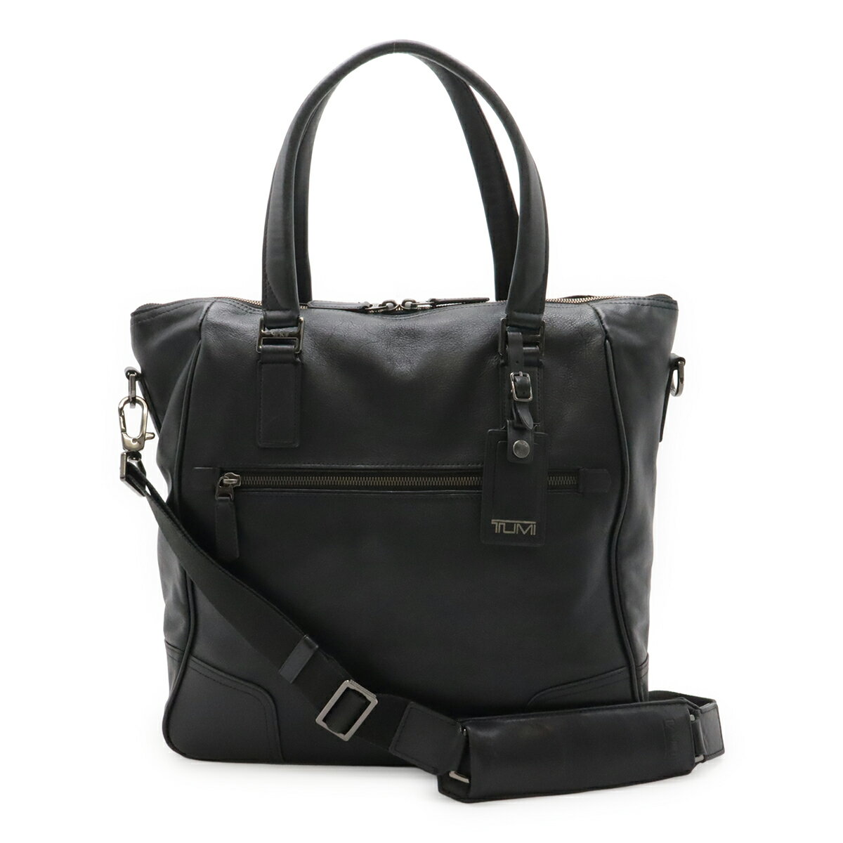 TUMI トゥミ ビーコンヒル フィリップス トート トートバッグ 2WAY ショルダーバッグ 斜め掛け レザー ブラック 黒 68592D 【中古】