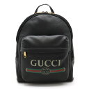 GUCCI グッチ ロゴ プリント バックパック リュックサック デイパック レザー ブラック 黒 547834 【中古】(4)