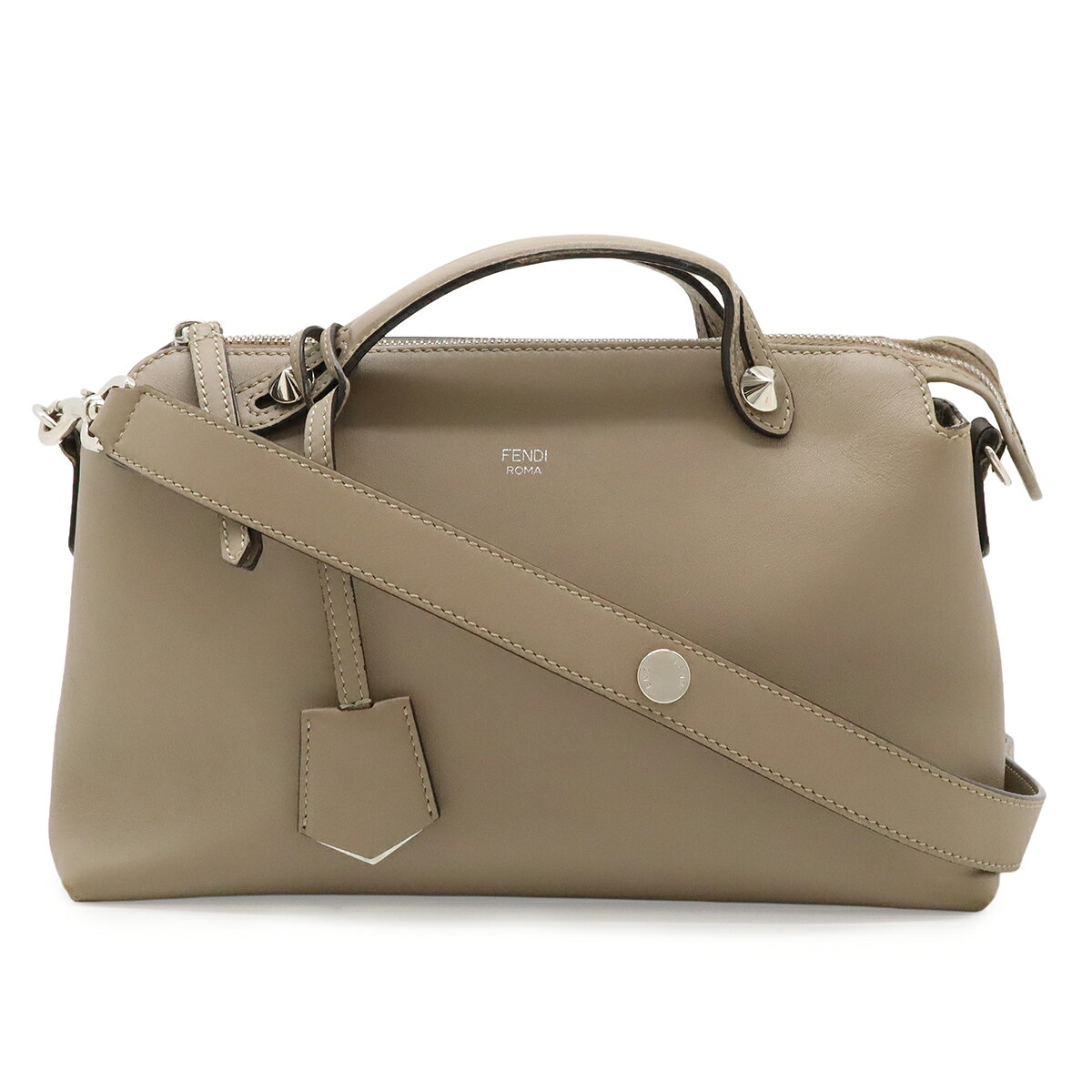 Rakuten - FENDI フェンディ BY THE WAY バイザウェイ ミディアム ハンドバッグ 2WAY ショルダーバッグ レザー グレージュ シルバー金具 8BL124 【中古】