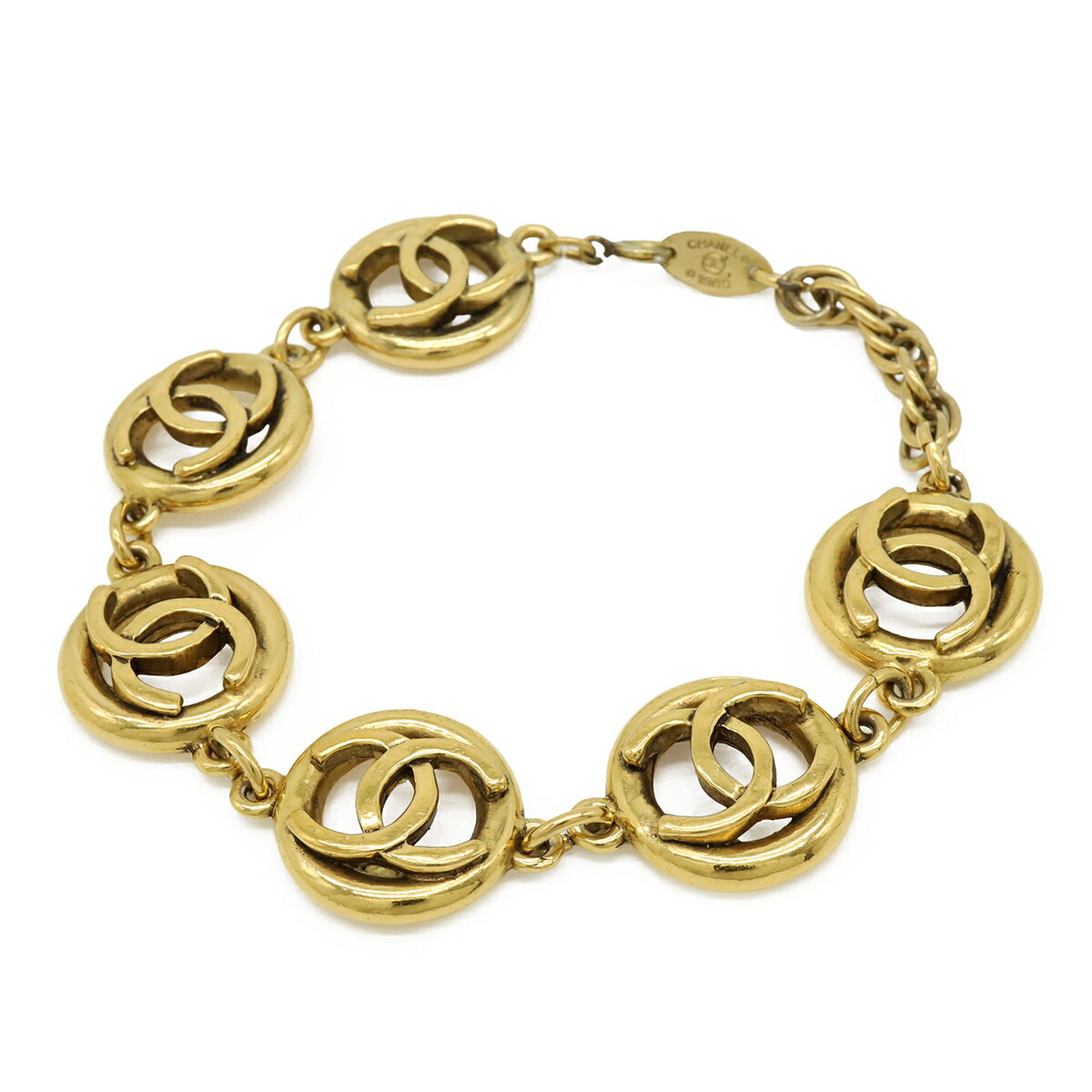 Rakuten - CHANEL シャネル ココマーク サークル チェーン ブレスレット ヴィンテージ GP ゴールド 【中古】