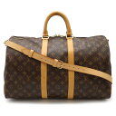 LOUIS VUITTON ルイ ヴィトン モノグラム キーポル バンドリエール45 ボストンバッグ ハンドバッグ 旅行カバン 2WAY ショルダーバッグ M4...