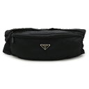 PRADA プラダ ウエストポーチ ウエストバッグ ヒップバッグ ボディバッグ ショルダーバッグ ナイロン NERO ブラック 黒 シルバー金具 1BL011 【中古】