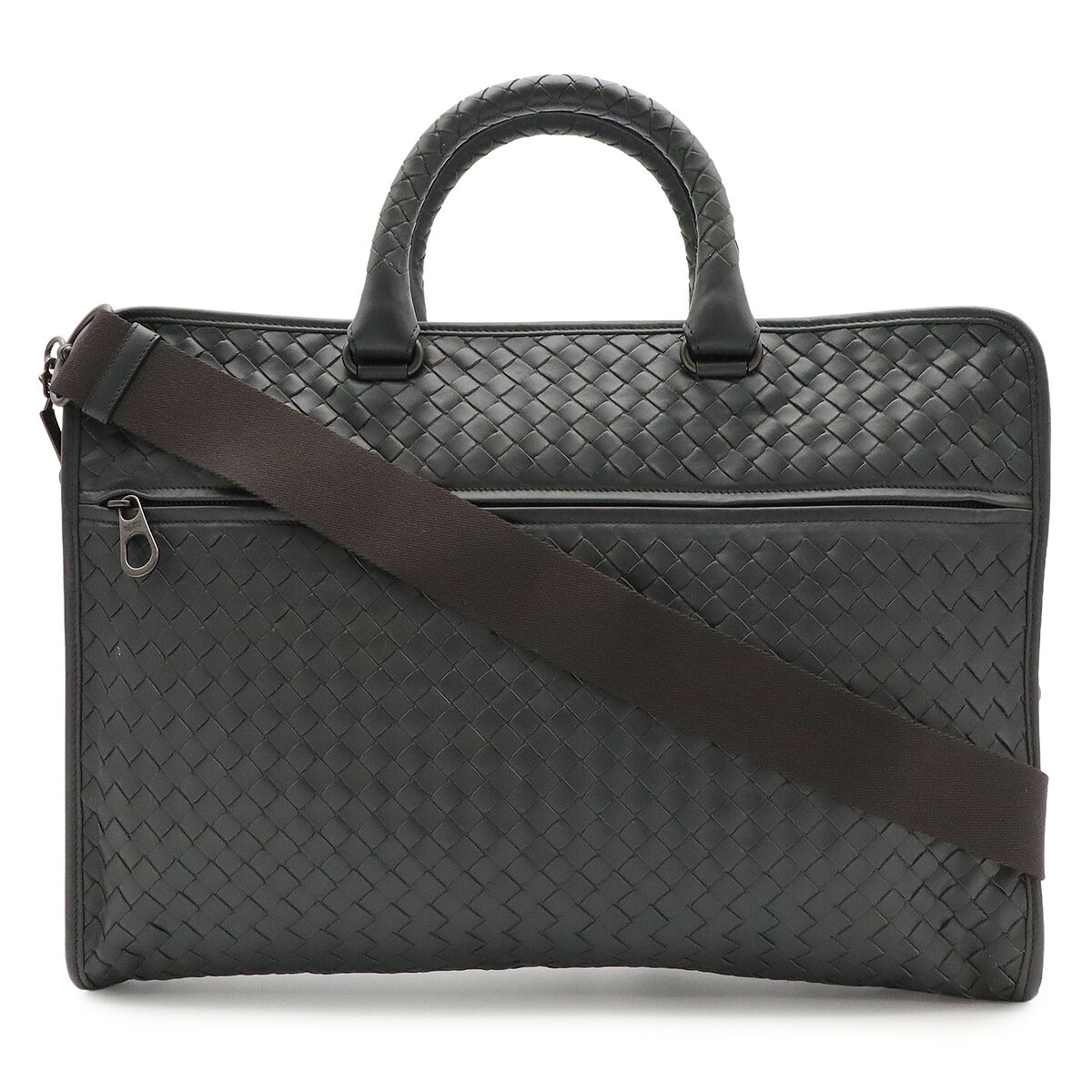 美品BOTTEGA VENETA ブラウンレザー ビジネスバッグA4収納可　金 22711050_1.jpg
