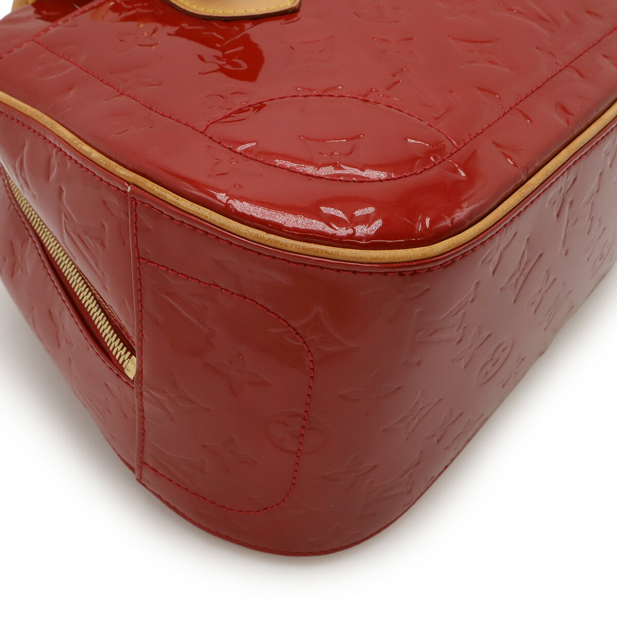LOUIS VUITTON ルイ ヴィトン モノグラムヴェルニ サミット ドライブ ハンドバッグ トートバッグ エナメル ポムダムール 赤 レッド M93513 【中古】