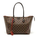 LOUIS VUITTON ルイ ヴィトン ダミエ カイサ トートMM ハンドバッグ スリーズ 赤 レッド N41551 【中古】(4)