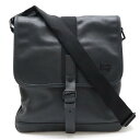 BURBERRY バーバリー ホースロゴ ショルダーバッグ メッセンジャーバッグ 斜め掛け レザー ブラック 黒 【中古】