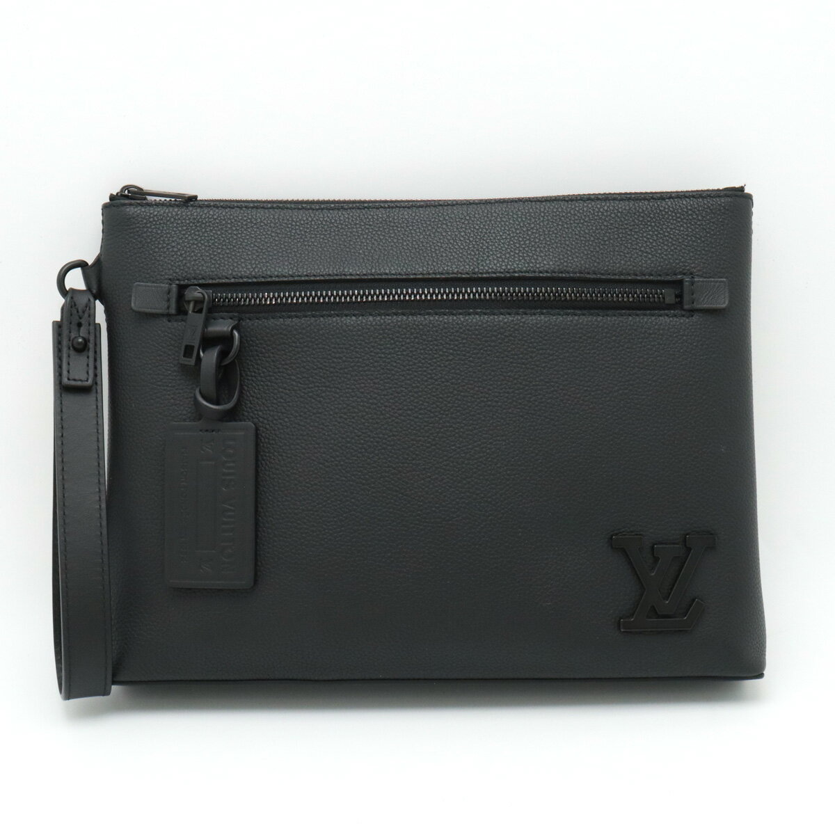 【バッグ】LOUIS VUITTON ルイ ヴィトン LVアエログラム ポシェット IPAD クラッチバッグ セカンドバッグ グレインレザー ブラック 黒 M69837 【中古】