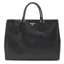 【バッグ】PRADA プラダ ガレリア SAFFIANO サフィアーノ ハンドバッグ トートバッグ ラージ レザー NERO 黒 ブラック ゴールド金具 BN1786 【中古】