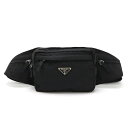 PRADA プラダ ウエストポーチ ウエストバッグ ヒップバッグ ボディバッグ ショルダーバッグ ナイロン NERO ブラック 黒 シルバー金具 2VL001 ...