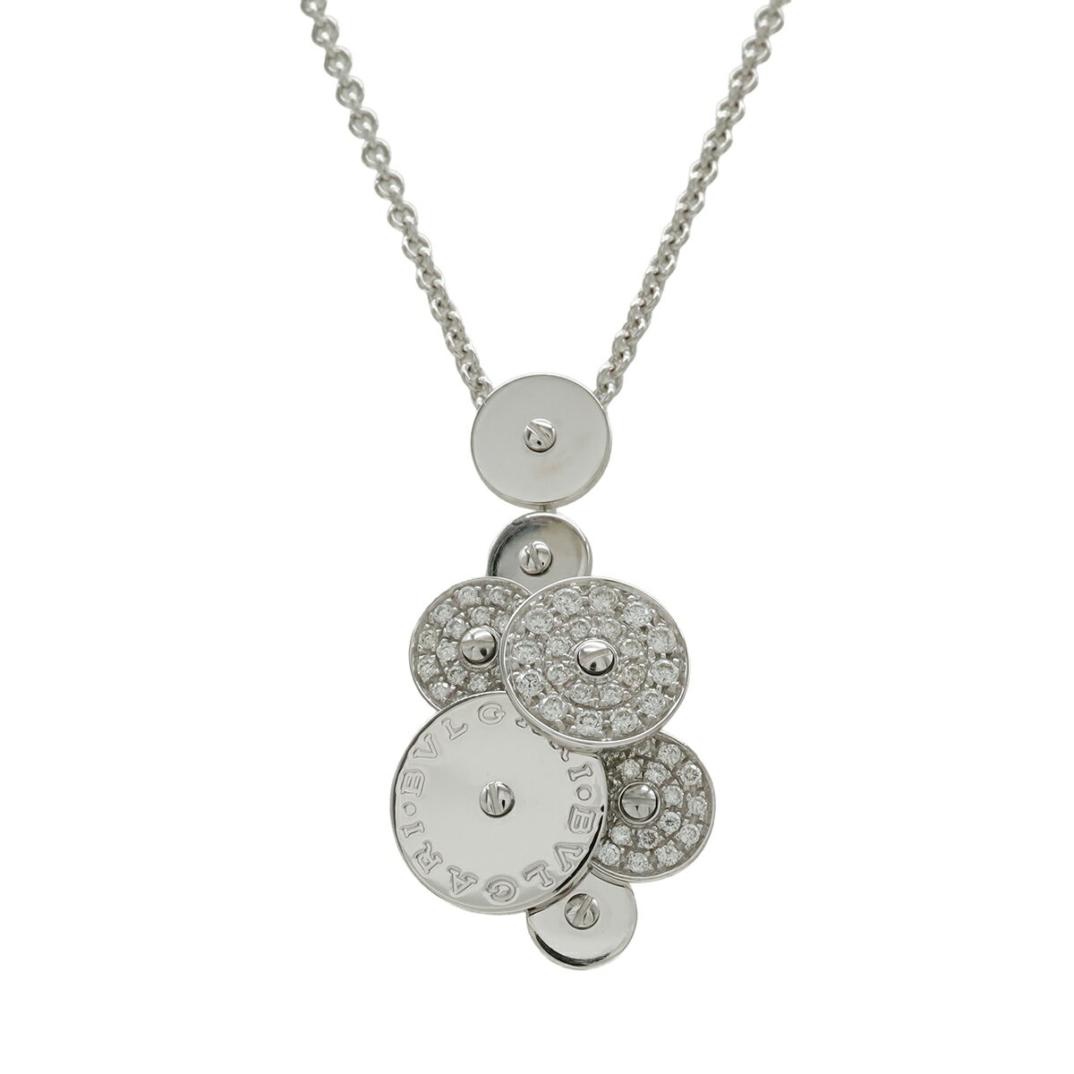 樂天商城 - BVLGARI ブルガリ チクラディ ネックレス ペンダント K18WG 750WG ホワイトゴールド ダイヤモンド 【中古】