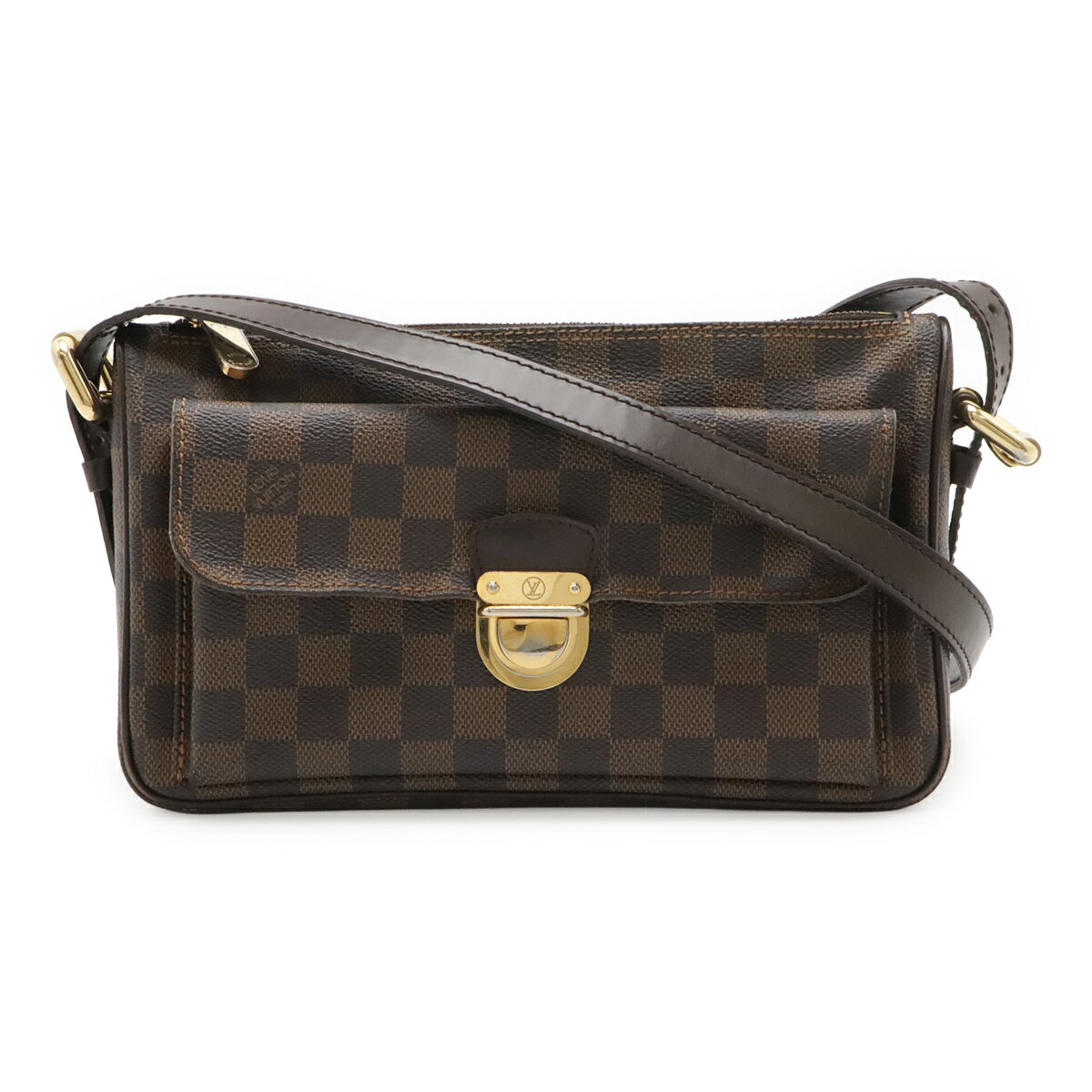 極 美品 LOUIS VUITTON ルイヴィトン ヴィンテージ ラヴェッロ GM ダミエ レザー セミ ショルダーバッグ ミニ トートバッグ ブラウン 62272 LOUIS VUITTON（ルイ・ヴィトン） ラヴェッロGM ダミエ ショルダー