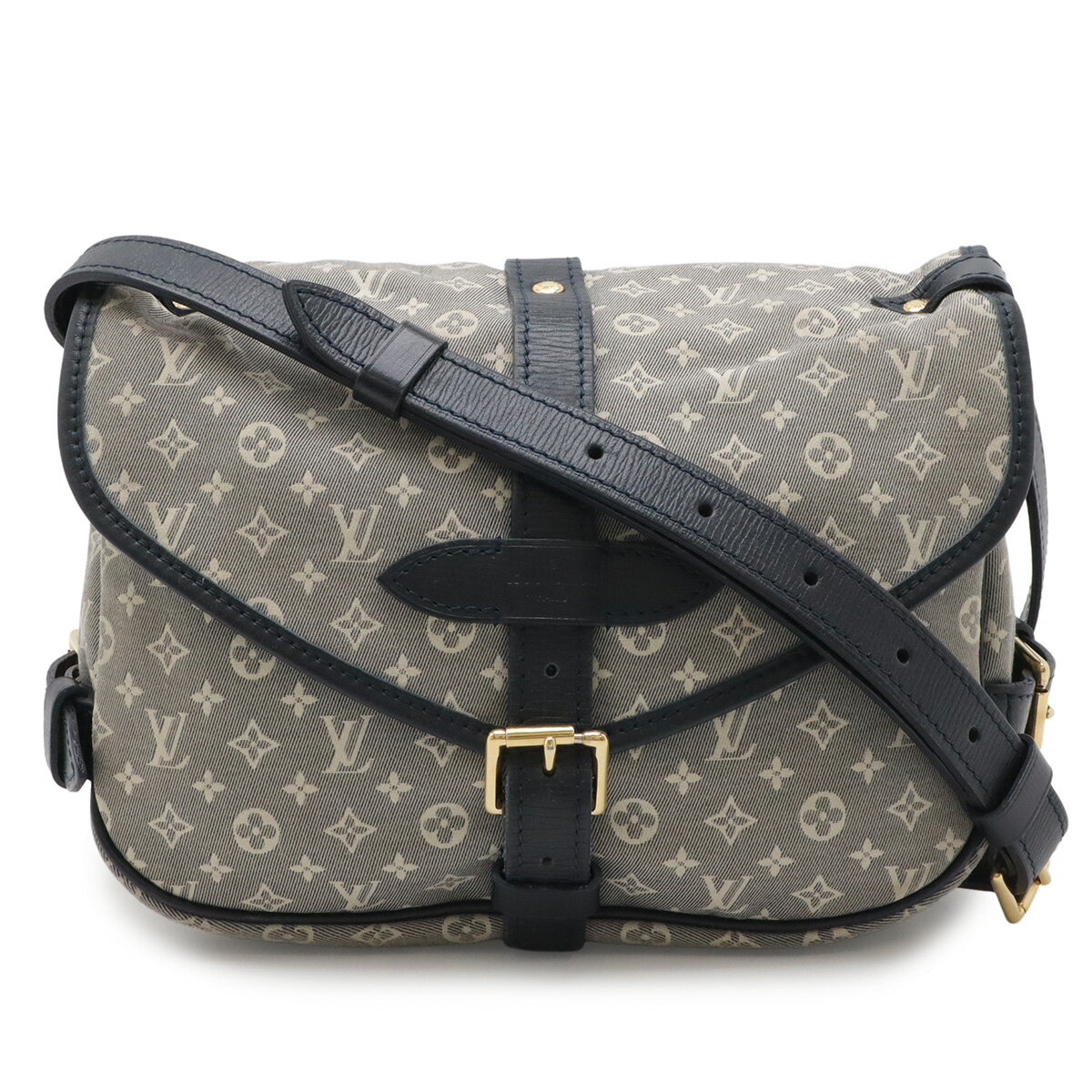 Rakuten - LOUIS VUITTON ルイ ヴィトン モノグラムイディール ソミュールPM ショルダーバッグ 斜め掛け キャンバス レザー アンクル 紺 ネイビー M40666 【中古】