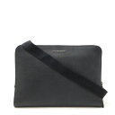 BURBERRY バーバリー ロゴ クラッチバッグ 2WAY ショルダーバッグ 斜め掛け レザー ブラック 黒 【中古】