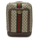 GUCCI グッチ オフィディア GG ミディアム バックパック リュックサック シェリーライン PVC レザー ベージュ モカブラウン 745718 【中古】