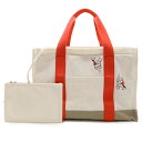 HERMES エルメス アダダ マザーズバッグ トートバッグ ラージトート エルミー 馬モチーフ キャンバス ブーゲンビリア アイボリー ポーチ付き 【中古】