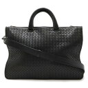 BOTTEGA VENETA ボッテガ ヴェネタ ボッテガベネタ イントレチャート ビジネスバッグ ブリーフケース 2WAY ショルダーバッグ レザー ブラック...
