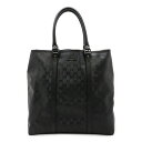 GUCCI グッチ GGインプリメ トートバッグ ラージトート ショルダーバッグ セミショルダー PVC レザー ブラック 黒 シルバー金具 223668 【中古】