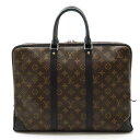 LOUIS VUITTON ルイ ヴィトン モノグラムマカサー ポルトドキュマン ヴォワヤージュ ビジネスバッグ ブリーフケース カーフレザー M40225 【...