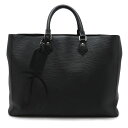 LOUIS VUITTON ルイ ヴィトン エピ グラン サック LVサークル トートバッグ ラージトート ビジネスバッグ ノワール ブラック シルバー金具 M...