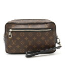 【バッグ】LOUIS VUITTON ルイ ヴィトン モノグラムマカサー ポシェット カサイ セカンドバッグ クラッチバッグ レザー ブラック M42838 【中古】