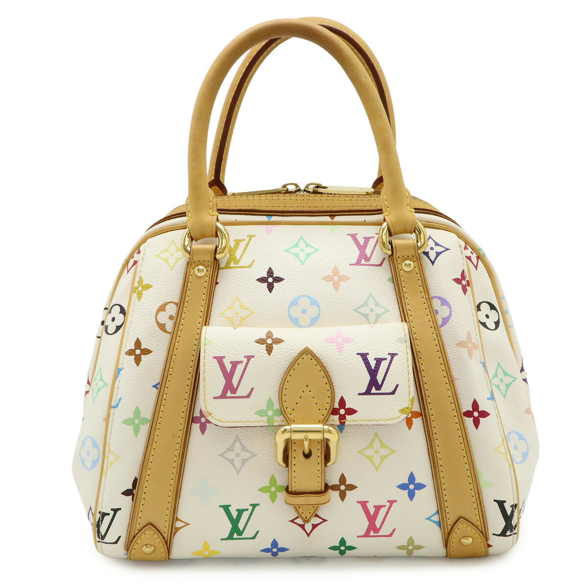 LOUIS VUITTON ルイ ヴィトン モノグラムマルチカラー プリシラ ハンドバッグ ミニバッグ ブロン 白 ホワイト M40096 【中古】