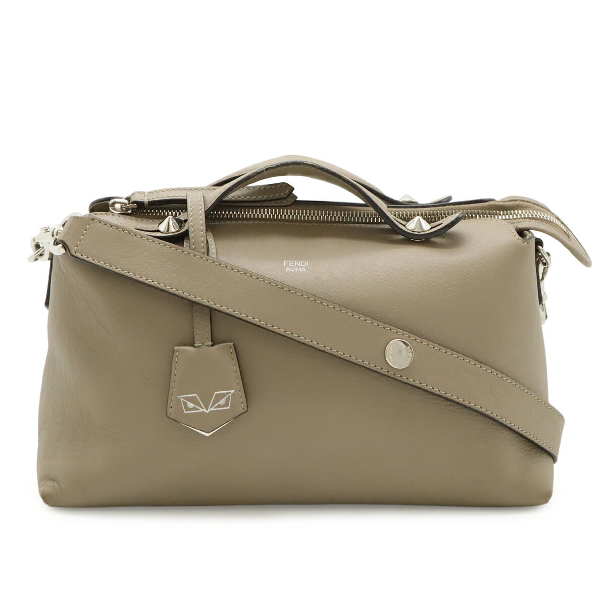 Rakuten - FENDI フェンディ BY THE WAY バイザウェイ ミディアム ハンドバッグ 2WAY ショルダーバッグ レザー グレージュ シルバー金具 8BL124 【中古】