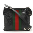 【バッグ】GUCCI グッチ GGインプリメ シェリーライン FIAT 500 フィアット コラボ ショルダーバッグ 斜め掛け PVC レザー ブラック 黒 269379 【中古】