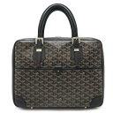 GOYARD ゴヤール アンバサードPM ビジネスバッグ ブリーフケース ハンドバッグ ヘリンボーン柄 PVC レザー ブラック 黒 ブラウン ホワイト 【中古...