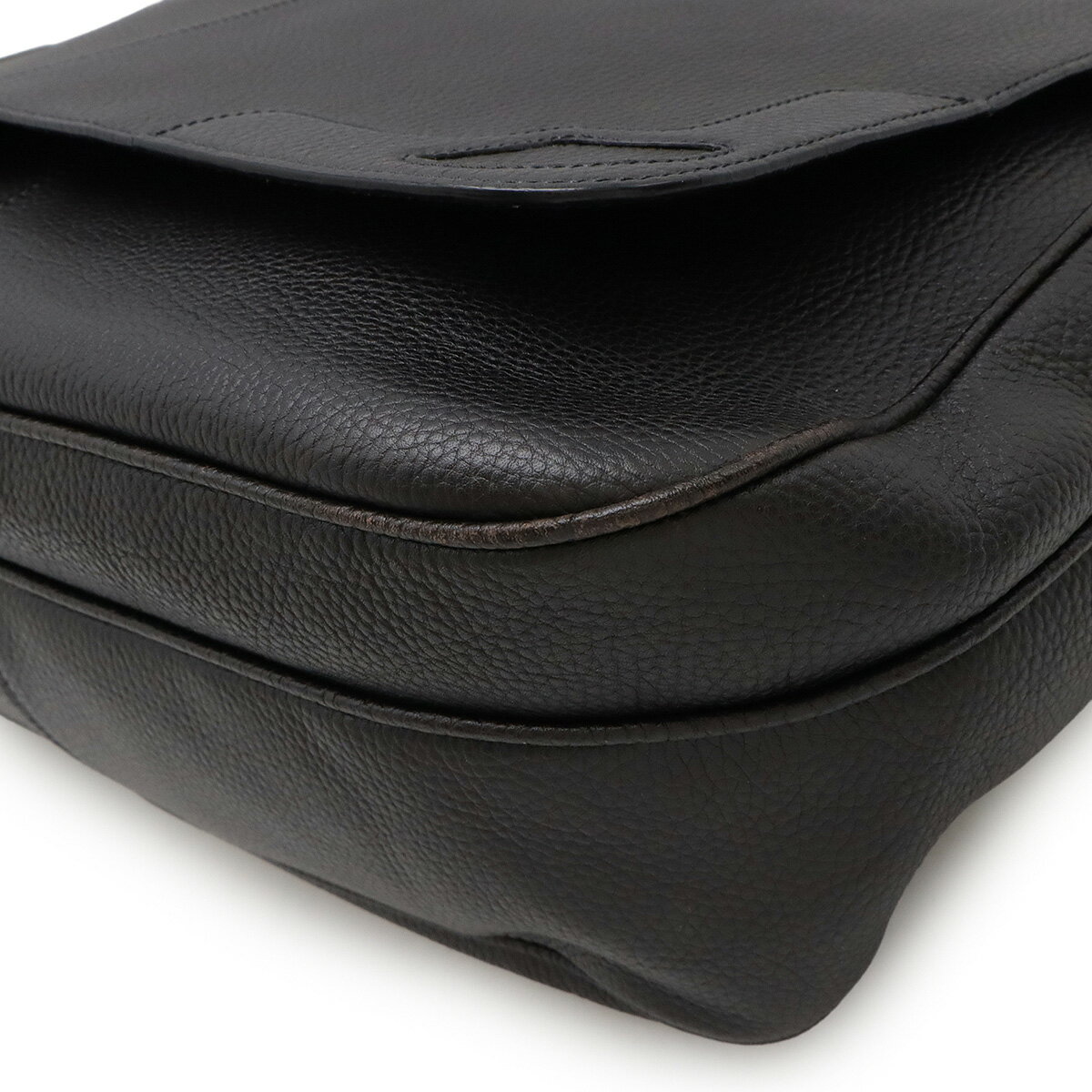 Cartier カルティエ マルチェロ ショルダーバッグ メッセンジャーバッグ 斜め掛け レザー ダークブラウン 茶 シルバー金具 【中古】