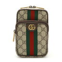 GUCCI グッチ オフィディア GGスプリーム ミニバッグ ボディバッグ ショルダーバッグ シェリーライン PVC ベージュ ブラウン 752565 【中古】