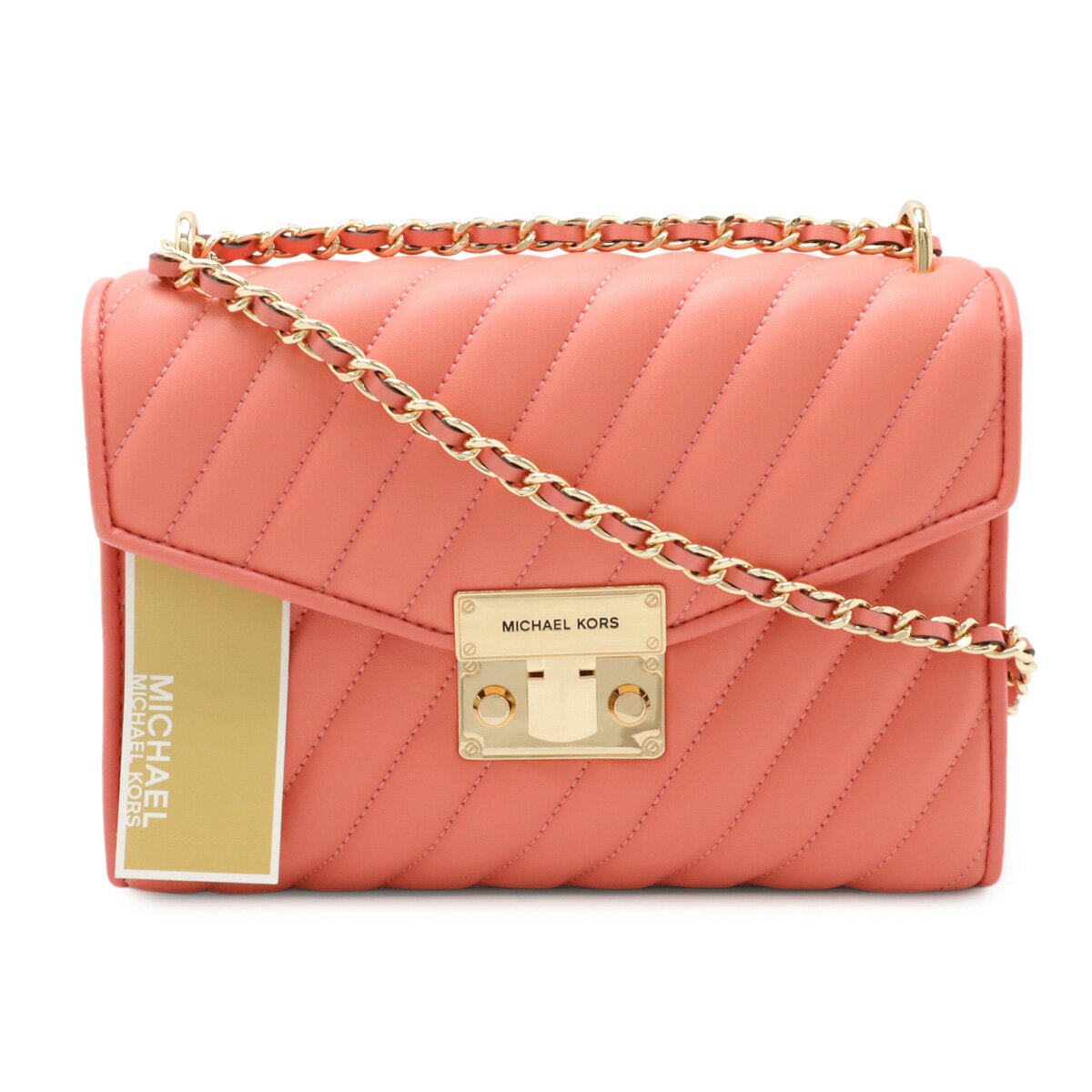Rakuten - MICHAEL KORS マイケル コース マイケルコース ショルダーバッグ チェーンショルダー ヴィーガンレザー ローズ ピンク ゴールド金具 35T0GX0L2U 【中古】