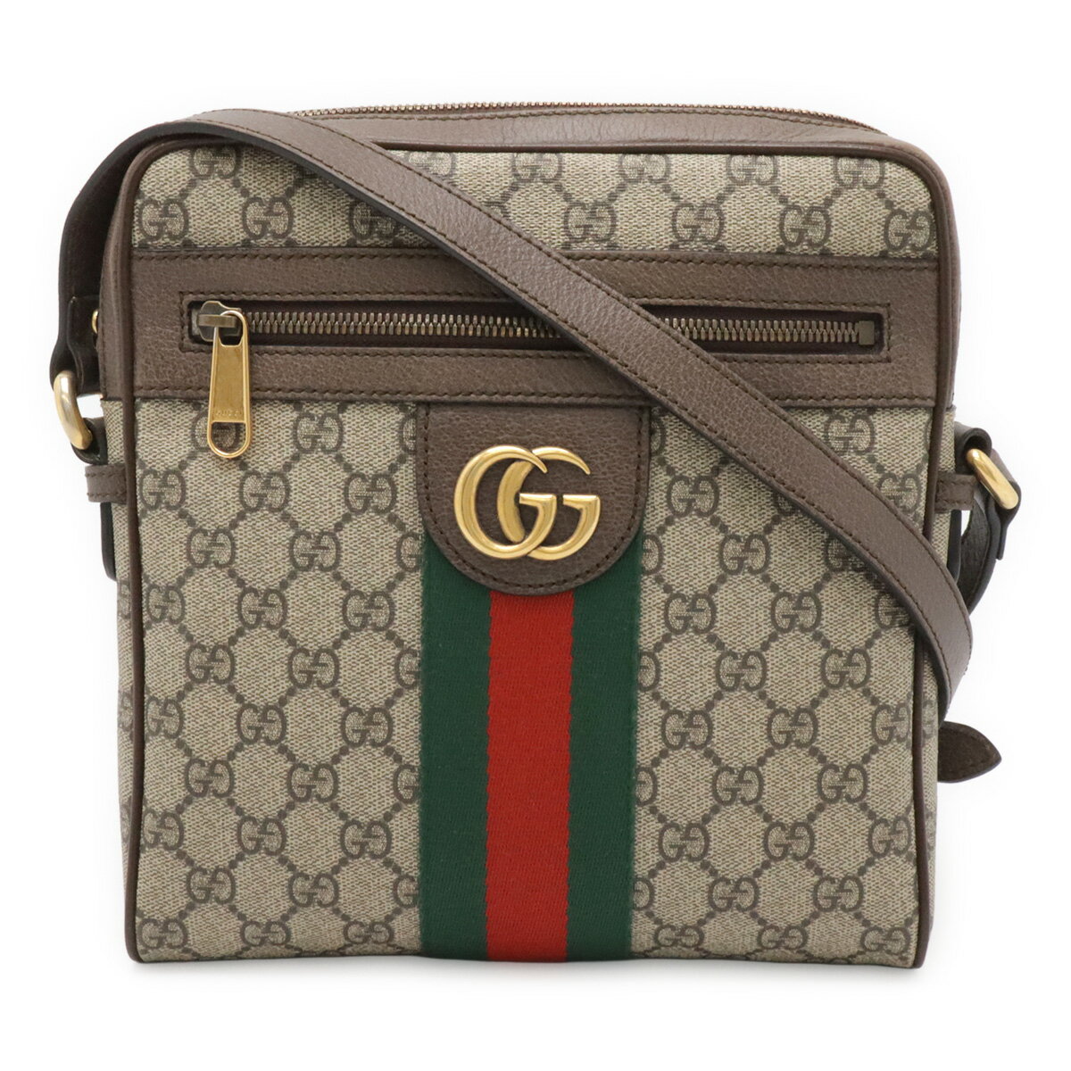 Rakuten - GUCCI グッチ オフィディア GGスモール メッセンジャーバッグ GGスプリーム シェリーライン PVC レザー ベージュ モカブラウン 547926 【中古】