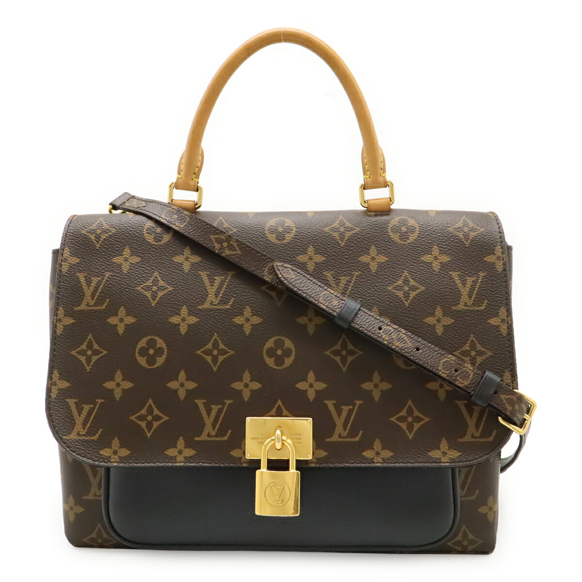 Rakuten - LOUIS VUITTON ルイ ヴィトン モノグラム マリニャン ハンドバッグ 2WAY ショルダーバッグ 斜め掛け レザー ノワール 黒 ブラック M44259 【中古】