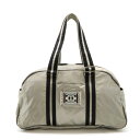CHANEL シャネル スポーツライン ココマーク ボストンバッグ 旅行バッグ トラベルバッグ ナイロン シルバー 黒 ブラック A31752 【中古】(4)