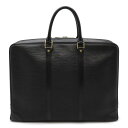 LOUIS VUITTON ルイ ヴィトン エピ ポルト ドキュマン ヴォワヤージュ ビジネスバッグ ブリーフケース ノワール 黒 ゴールド金具 M54472 ...