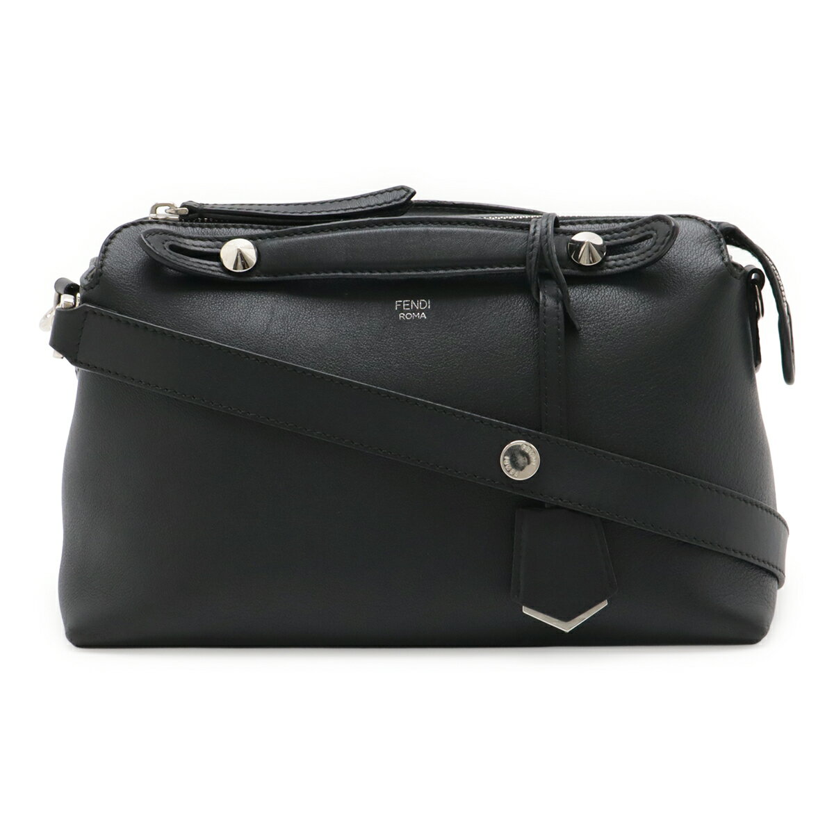 FENDI フェンディ BY THE WAY バイザウェイ ミディアム ハンドバッグ 2WAY ショルダーバッグ レザー ブラック 黒 シルバー金具 8BL124 【中古】