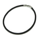 BVLGARI ブルガリ チョーカー ネックレス コード 革 レザー スティール ブラック 黒 シルバー金具 【中古】
