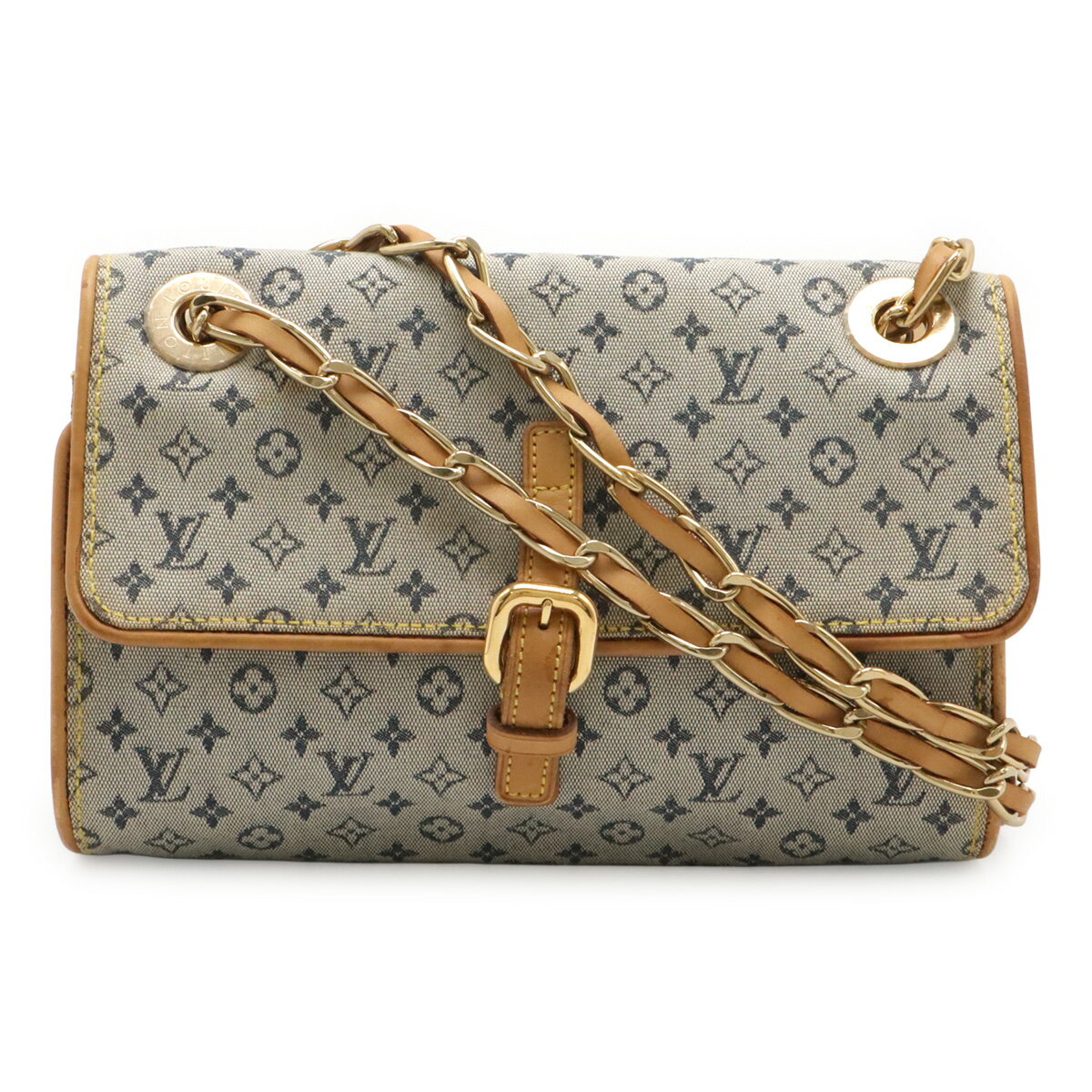 樂天商城 - LOUIS VUITTON ルイ ヴィトン モノグラムミニ カミーユ チェーンバッグ ダブルチェーン ショルダーバッグ 斜め掛け キャンバス 青 ブルー M92002 【中古】