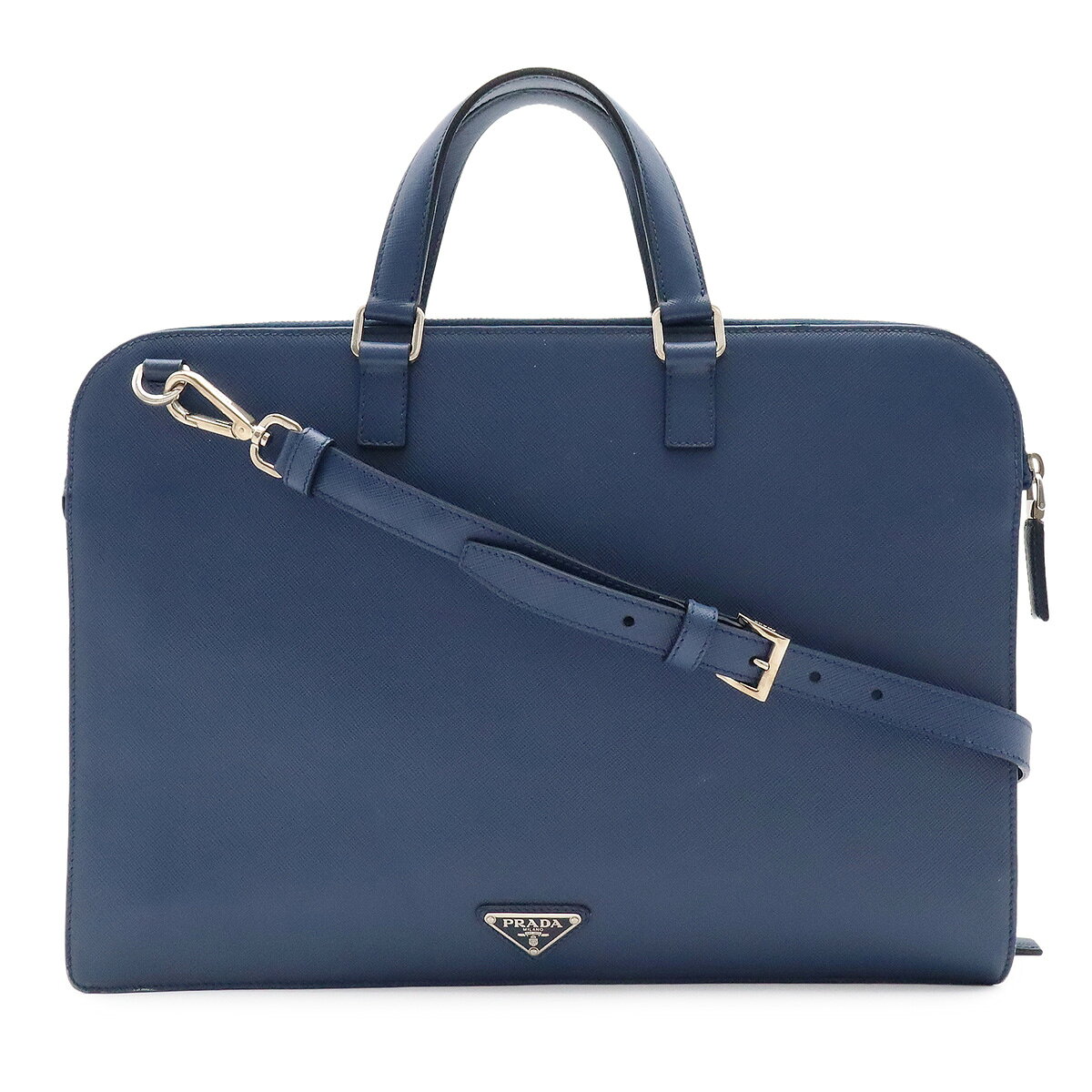 【極美品】プラダ サフィアーノ　スリム ブリーフケース トート ブルー　6188 楽天市場】プラダ prada ブリーフケース saffianoの通販