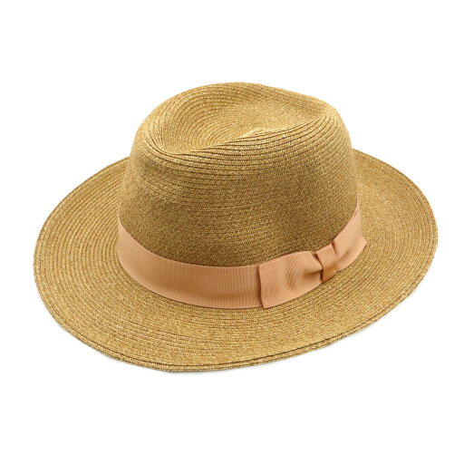 HAT&DREAMS ハットアンドドリームス ペーパーハット ストローハット 中折れハット 麦わら帽子 ペーパー ポリエステル ベージュ ピンク #F E19-510 【中古】 HAT&DREAMS ハットアンドドリームス ペーパーハット ストローハット 中折れハット 麦わら帽子 ペーパー ポリエステル ベージュ ピンク #F E19-510 【中古】