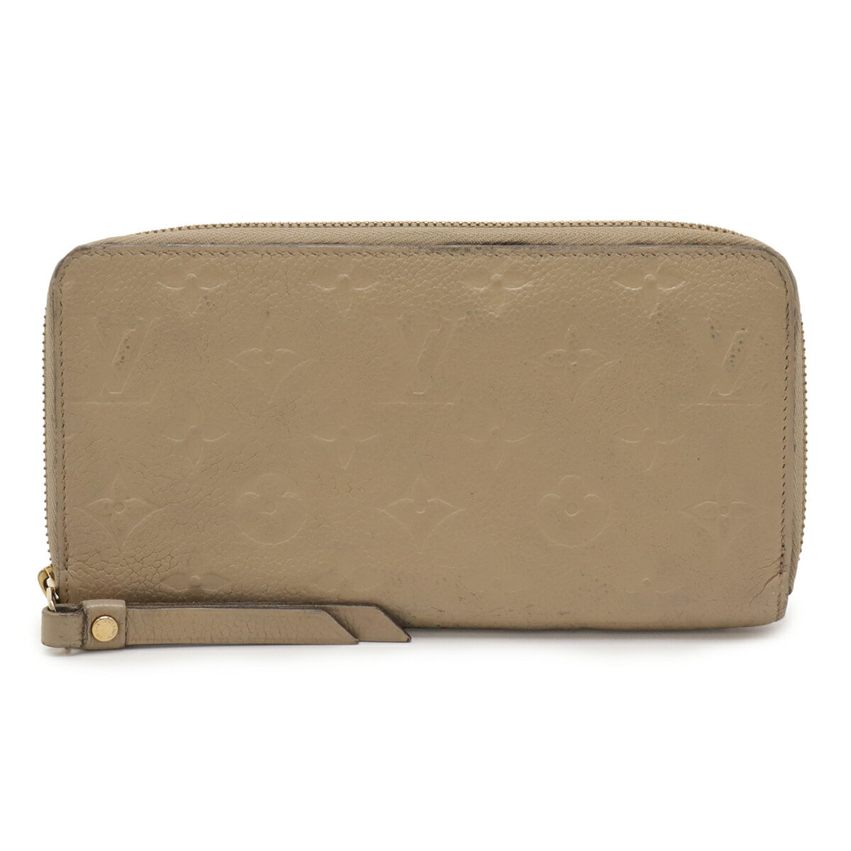 Rakuten - LOUIS VUITTON ルイ ヴィトン モノグラムアンプラント ジッピーウォレット ラウンドファスナー 長財布 レザー ガレ ベージュ系 M60738 【中古】