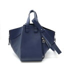 LOEWE ロエベ ハンモックバッグ スモール ハンドバッグ ショルダーバッグ 6WAY レザー ネイビー 紺 シルバー金具 387.30.S35 【中古】