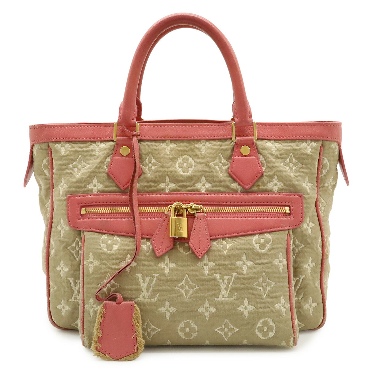 Rakuten - LOUIS VUITTON ルイ ヴィトン モノグラムサビア カバMM ハンドバッグ トートバッグ ベージュ ローズ ピンク ゴールド金具 M93496 【中古】
